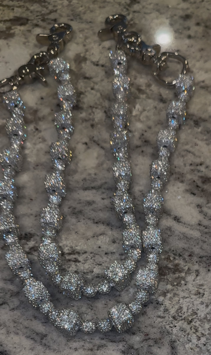 Double Link Crystal Rhinestone Wallet chain