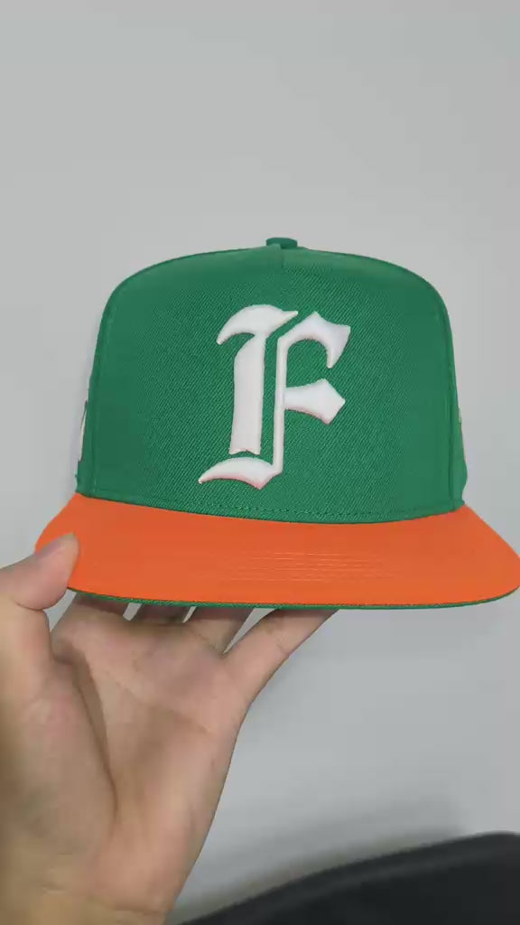Rattlers Orange & Green 5 panel SnapBack